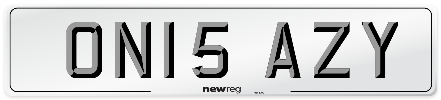 ON15 AZY Number Plate from New Reg
